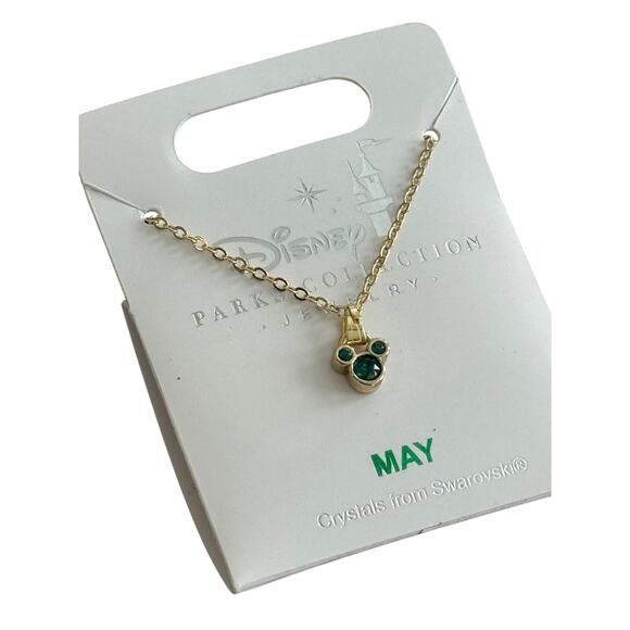 Swarovski Gold Mickey May Birthstone Necklace - Picture 1 of 1